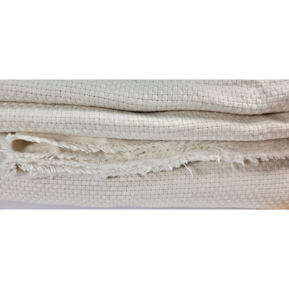 Monks Cloth Fabric 100% Cotton 4x4 Weave/8 Or 9 Count Natural Unwashed 2.5 Yd - Picture 7 of 10